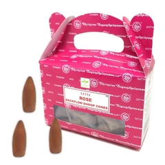 Incenso indiano cone rosa, Satya 24 cones - comprar online