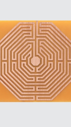 Gráfico radiestésico de cobre Labirinto D'Amiens 15x15