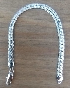 Bracelete de prata 925 corrente serpentina 6mm na internet