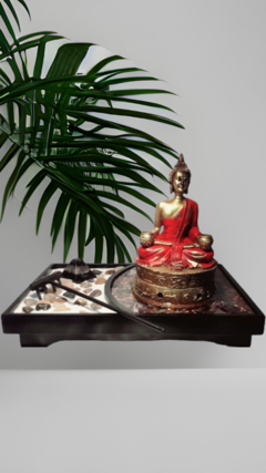 Buda 15cm Jardim Zen e incensário base orgonite na internet