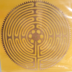 Gráfico radiestésico de cobre labirinto de Chartres 15x15