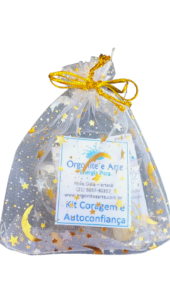 Kit coragem e autoconfiança cristais energéticos com saquinho de organza - comprar online