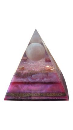 Pirâmide de orgonite (13,5x12,5)cm - Amor na internet
