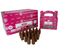 Incenso indiano cone rosa, Satya 24 cones