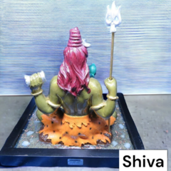 Shiva 21cm base de madeira com orgonite e cristais na internet