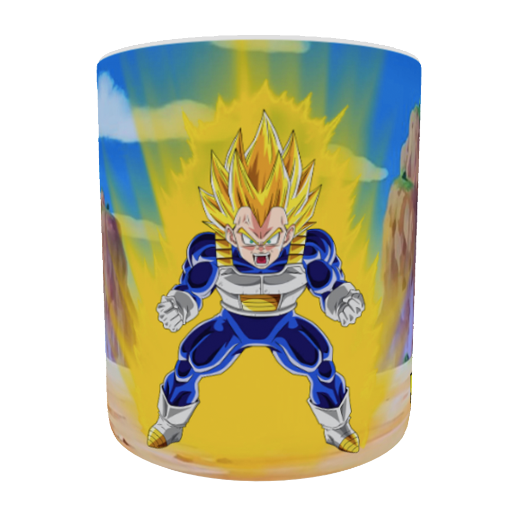 Caneca Mágica Dragon Ball Z - Chichi, Gohan e Goku