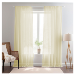 Cortina de Ambiente Voile liso 300 x 210 CM (Pasabarral) - comprar online