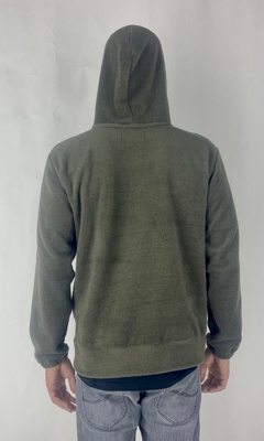 MICRO SHERPA 1/2 ZIP HOOD VERDE - tienda online