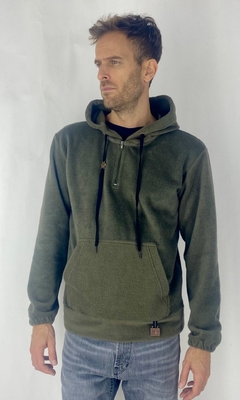 MICRO SHERPA 1/2 ZIP HOOD VERDE en internet