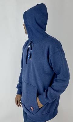 BUZO HOOD OVERSIZE GRUNGE BLU - Rethink! Musicbrand®