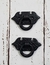 2 Herrajes Tiradores Colonial de 6 cm x 2,7 cm , Plastico apto para intervenir