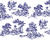 Lamina de Seda Diseño Azul 50 x 70 cm