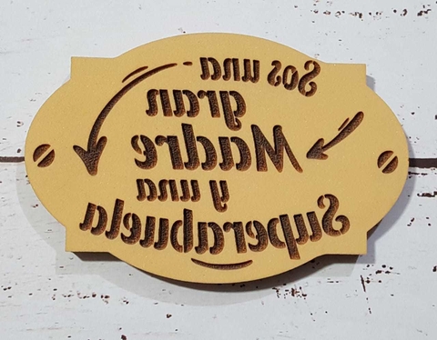 Sello Bajo Relieve 8x12 cm Super Abuela