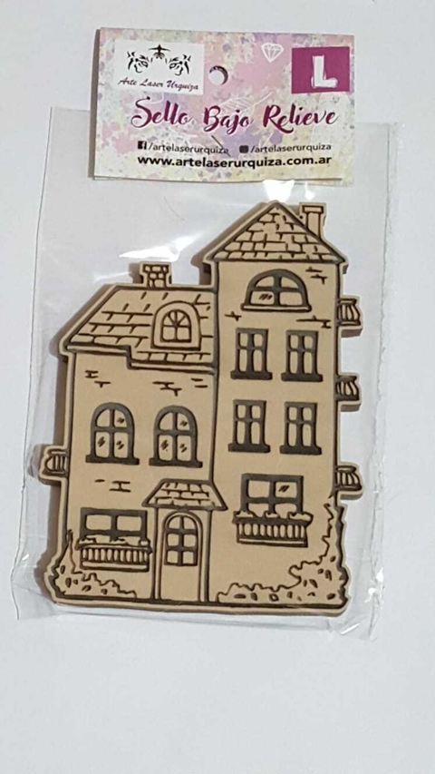 Sello bajo relieve Casita 12x10 cm