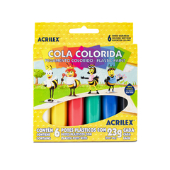 Cola Colorida 6 cores 23grs. - Acrilex