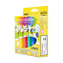 Cola Colorida 6 cores 23grs. - Acrilex - comprar online
