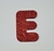 Letra, númeors e símbolos em EVA com Glitter Vermelho vários tamanhos - www.godzila.com.br