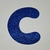 Letra, númeors e símbolos em EVA com Glitter Azul Escuro vários tamanhos - loja online