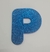 Letra, númeors e símbolos em EVA com Glitter Azul Escuro vários tamanhos - comprar online