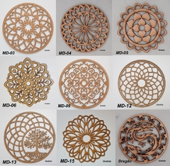 Mandalas 20cm MDF 3mm cru