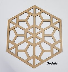 Painel Decorativo Cobogó Hexagonal PH-11 MDF cru 3mm de espessura