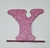Letra e Símbolos de mesa com base 10cm de altura MDF cru e EVA com Glitter Rosa - comprar online