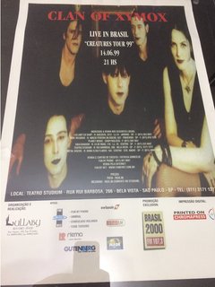 clan of xymox - poster oficial tour 1999 brasil (POSTER)