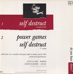 Anne Clark ?- Self Destruct / Power Games (VINIL) - comprar online