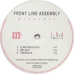 Front Line Assembly - Disorder (VINIL) - WAVE RECORDS - Alternative Music E-Shop