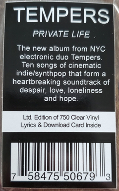 Tempers ‎– Private Life (VINIL) - WAVE RECORDS - Alternative Music E-Shop