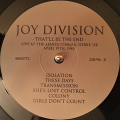 Joy Division – That'll Be The End (Live At The Ajanta Cinema, Derby, UK - April 19th, 1980) (VINIL) na internet