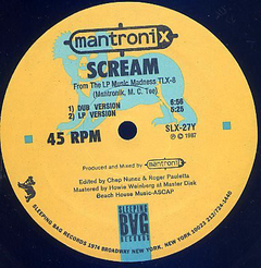 Mantronix – Scream (12" VINIL) - WAVE RECORDS - Alternative Music E-Shop