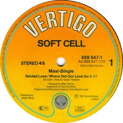 Soft Cell ?- Tainted Love / Where Did Our Love Go (12" VINIL) - comprar online