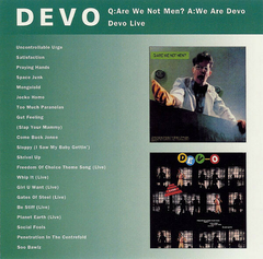 Devo – Q: Are We Not Men? A: We Are Devo / Devo Live (CD)