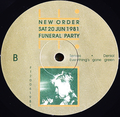 New Order ‎– Sat 20 Jun 1981 Funeral Party (VINIL) - WAVE RECORDS - Alternative Music E-Shop