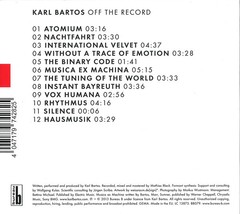 Karl Bartos (Kraftwerk) - Off The Record (CD) - comprar online