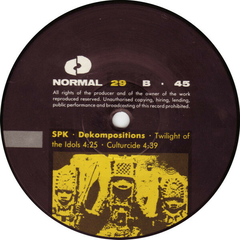 SepPuKu (SPK) – Dekompositiones (12" VINIL) - WAVE RECORDS - Alternative Music E-Shop
