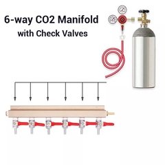 Distribuidor CO2 / Manifold 6 salidas - Malt Insumos & Cervezas