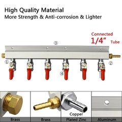 Distribuidor CO2 / Manifold 6 salidas - comprar online