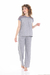 Pijama Viscosa Liso Gris - 72027/8 - comprar online