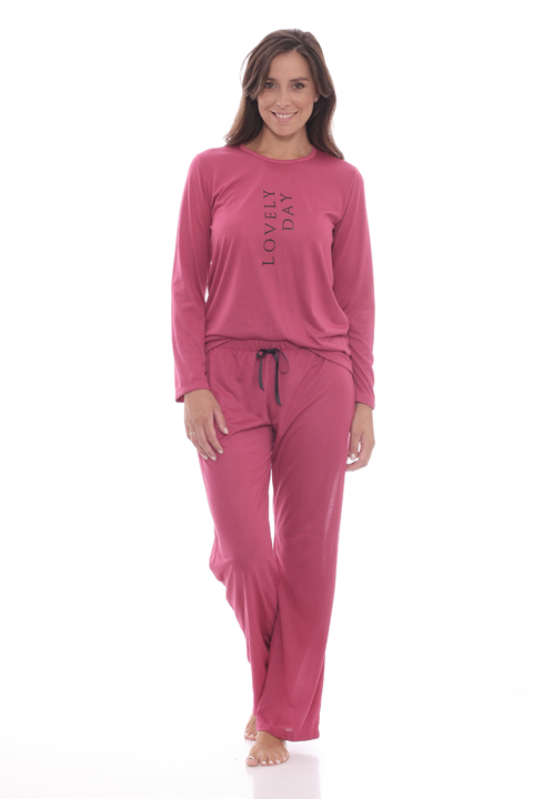 Pijama Lovely Day Bordo - 22715/6/6x