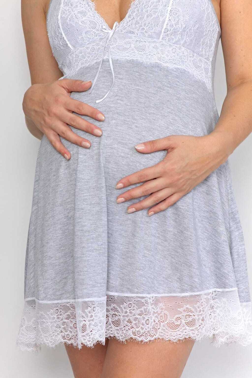 Camison Maternal Viscosa Y Puntilla