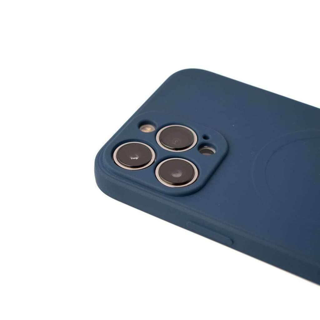 Funda Silicona Magnética para iPhone 13 Pro Max Azul