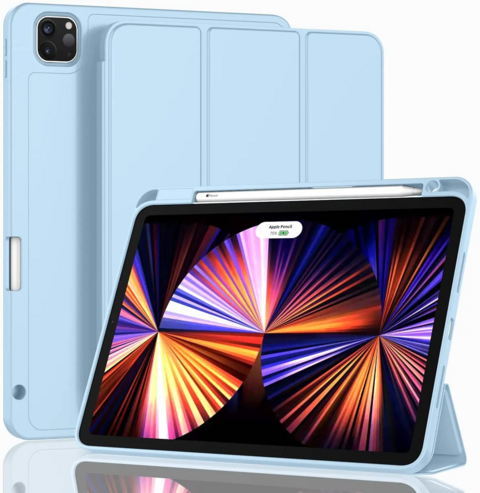 Funda para iPad Pro 11 con Porta Pencil Celeste