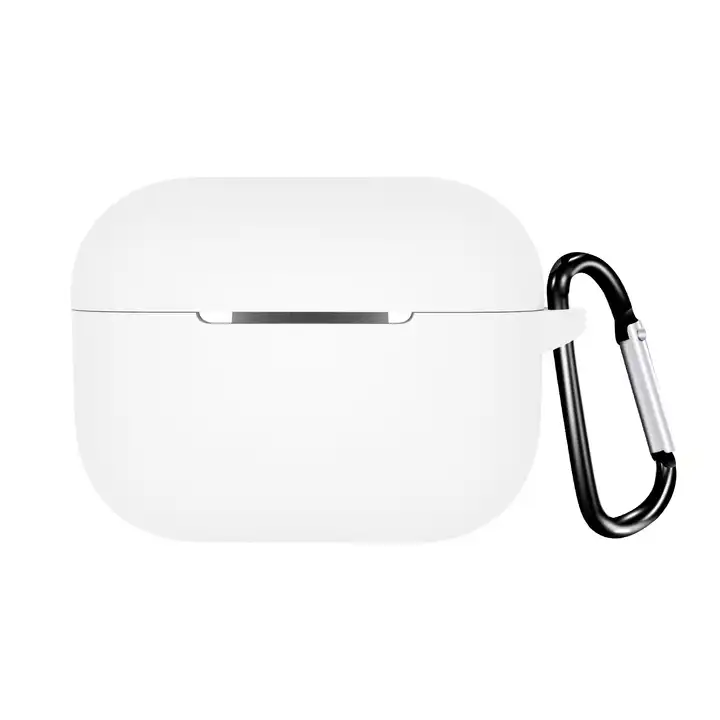 Estuche de Silicona Blanco Para AirPods Pro 2 con gancho