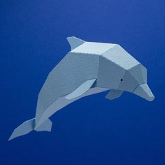 Delfín nariz de botella de papel para armar