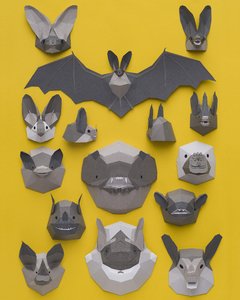 Poster Murciélagos de papel