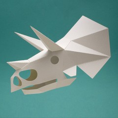 Triceratops de papel para armar