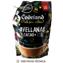 Pasta relleno Codeland sabor Avellanas x 500 gs