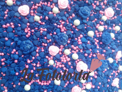 SPRINKLES X 100 GRAMOS AZUL CON ROSAS